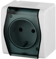 Gniazdka elektryczne - LEDart EPN pojedyncze z uziemieniem Schuko hermetyczne HERMES 2 1024-01 - miniaturka - grafika 1