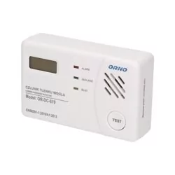 Orno Czujnik tlenku węgla bakteryjny prostokątny 3 x 1,5V OR-DC-619-TEST - Pozostałe detektory - miniaturka - grafika 2