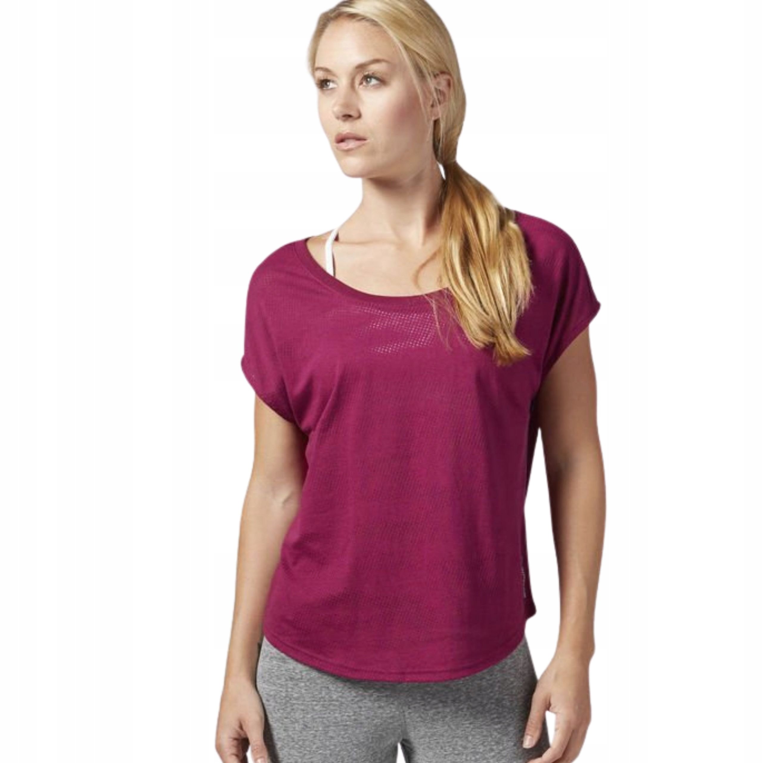Reebok EL Burnout Tee - T-shirt damski, kolor czerwony, rozmiar XXS AZ0154_S