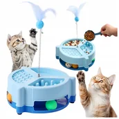 Zabawki dla kotów - WIEŻA z piłeczkami INTERAKTYWNA zabawka dla kota z miską na wodę jedzenie - miniaturka - grafika 1