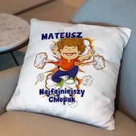 Gadżety dla niej i dla niego - Poduszka z imieniem - Najfajniejszy Chłopak - miniaturka - grafika 1