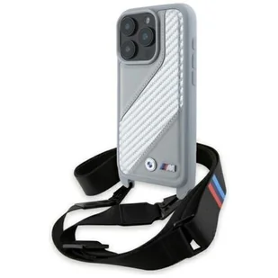 BMW BMHCP16X23PSCCG iPhone 16 Pro Max     6.9" szary/grey hardcase M Edition Carbon Stripe & Strap - Etui i futerały do telefonów - miniaturka - grafika 1