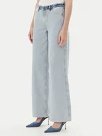 Spodnie damskie - Guess Jeans Jeansy W5YA0Y D5M56 Niebieski Wide Leg - miniaturka - grafika 1