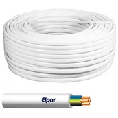 Przewody elektryczne - Przewód YDY 4x4 żo 450/750V biały, ELPAR bęben 1000m - miniaturka - grafika 1