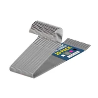Skarpetki dla dzieci - Lifemaster Zestaw metalowych wieszaków na spodnie, 20 sztuk, eleganckie, antypoślizgowe, do szafy, oszczędzające miejsce, na spodnie, koce i dżinsy, z otwartym zakończeniem, elegancki design, szare - miniaturka - grafika 1