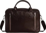 Torby na laptopy - SKÓRZANA AKTÓKA TORBA NA LAPTOP SOLOME MARTON BRĄZOWA - miniaturka - grafika 1