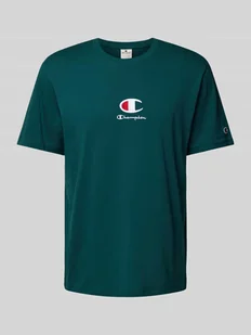 T-shirt z wyhaftowanym logo - Koszulki męskie - miniaturka - grafika 1