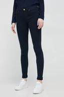 Spodnie damskie - Tommy Hilfiger spodnie damskie kolor granatowy dopasowane medium waist - miniaturka - grafika 1