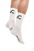 Skarpety termoaktywne - Velcredo Skarpetki kolarskie białe szybkoschnące - miniaturka - grafika 1
