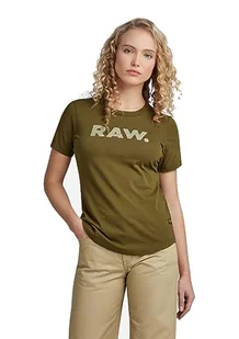 G-STAR RAW Raw. Slim R T Wmn T-Shirt damski, Zielony (Dark Olive D21226-4107-c744), XXL - Koszulki i topy damskie - miniaturka - grafika 1