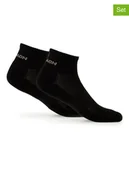 Skarpetki męskie - SALOMON Skarpety funkcyjne (2 pary) "Evasion Ankle" w kolorze czarnym - miniaturka - grafika 1