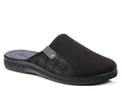 Kapcie męskie - Kapcie męskie czarne Inblu DG-17 pantofle domowe z zakrytymi palcami-43 - miniaturka - grafika 1