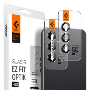 Szkło hartowane na obiektyw SPIGEN Optik.Tr Ez Fit do Samsung Galaxy S23 FE Czarny (2 szt.) - Szkła hartowane na telefon - miniaturka - grafika 1
