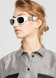 Versace Okulary Przeciwsłoneczne Białe Z Logo 0axd2_d* - Okulary przeciwsłoneczne - miniaturka - grafika 1
