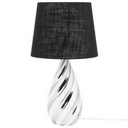 Lampy stojące - Beliani Lampa stołowa czarna/srebrna 65 cm VISELA - miniaturka - grafika 1