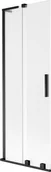 Parawany nawannowe - Mexen Velar L parawan nawannowy 2-skrzydłowy rozsuwany 70 x 150 cm, szron, czarny - 896-070-003-31-70 - miniaturka - grafika 1