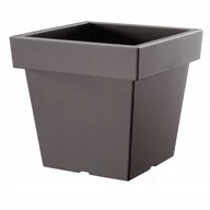 Donice - Prosperplast Donica LOFLY SQUARE LOW DLOFL200+podstawka szara - miniaturka - grafika 1