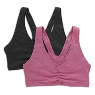 Biustonosze - Hanes Biustonosz damski (2 sztuki), Żwir szary wrzosowy/różowy moc wrzosowy, S - miniaturka - grafika 1