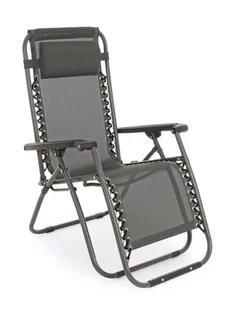 Bizzotto Leżak ogrodowy w kolorze antracytowym - (S)65 x (W)80 x (G)176 cm - Pozostałe narzędzia ogrodowe - miniaturka - grafika 1