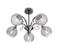 Lampy sufitowe - Redo 02-971 - Żyrandol ASPERA 5xE14/28W/230V czarny - miniaturka - grafika 1