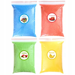 Cukier Kolorowy i Smakowy 4x 1kg Doypack Do Waty Cukrowej Zestaw - Cukier i słodziki - miniaturka - grafika 1