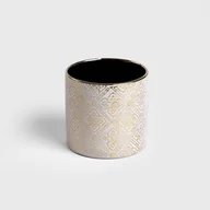 Donice - HOMLA TAROTTO Osłonka na doniczkę we wzór hindi złota 13,5x13,5x13 cm - miniaturka - grafika 1