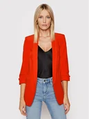 Marynarki i żakiety damskie - Pieces Marynarka Boss 17090996 Czerwony Regular Fit - miniaturka - grafika 1