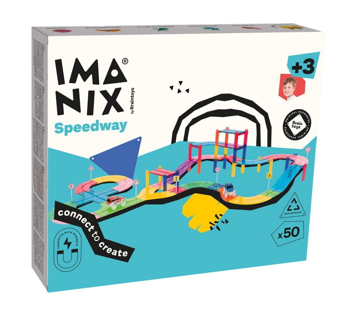 Imanix klocki magnetyczne SPEEDWAY 50 elem.