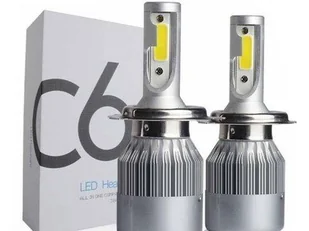 Żarówka LED H4 - zestaw oświetleniowy H4 12-24V 7600K COB - Żarówki samochodowe - miniaturka - grafika 1
