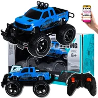 Zabawki zdalnie sterowane - SAMOCHÓD ZDALNIE STEROWANY TERENOWY RC JAZDA DO 10 km/h, GUMOWE OPONY LEDY TERENOWY DRAPIEŻNIK PREZENT DLA SYNA CHŁOPAKA + EBOOK-3 - miniaturka - grafika 1