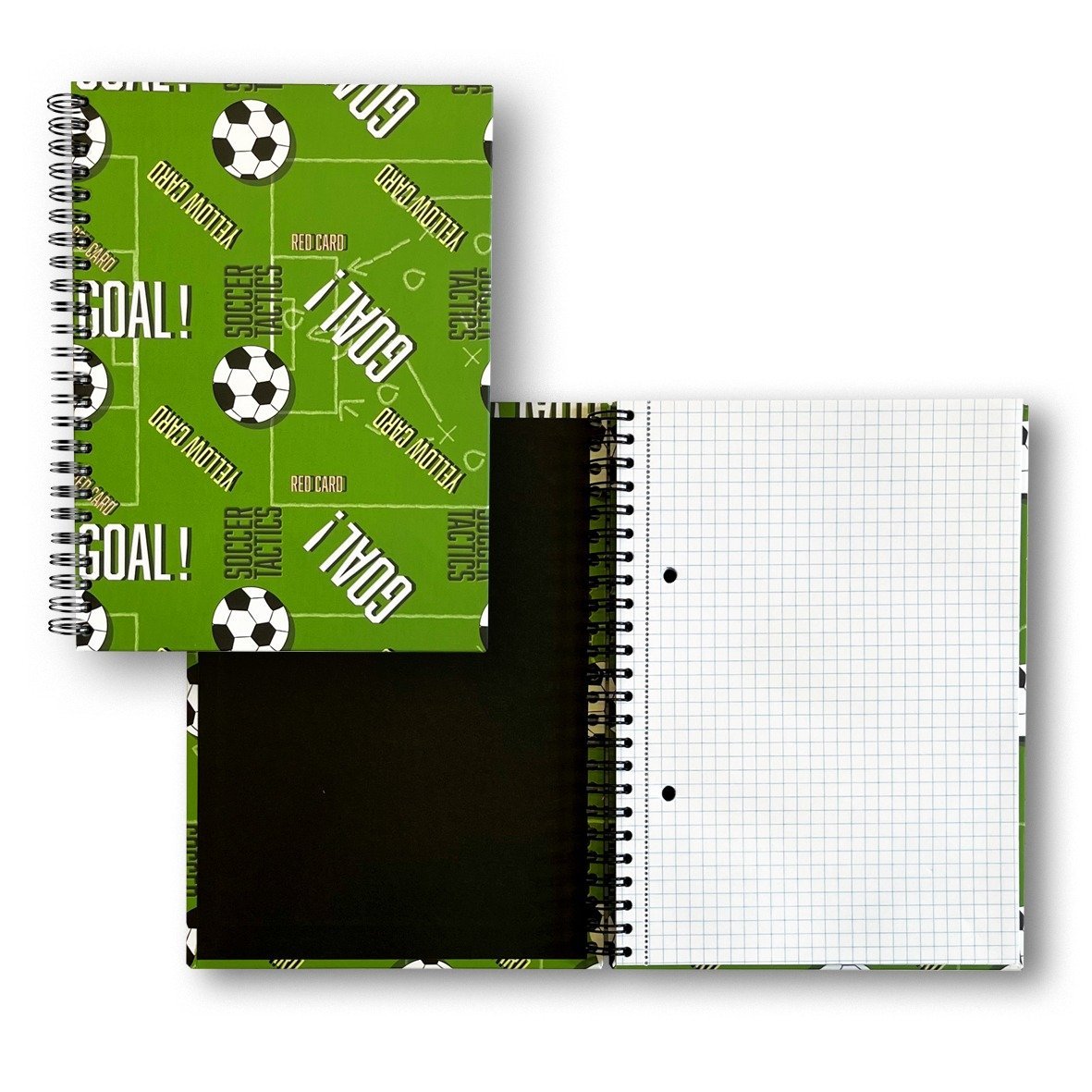 BRULION A5 80K.KRATKA W TWARDEJ OPRAWIE SPIRALA T 0128 GOAL ! FOLIA MAT NIERYSUJĄCA