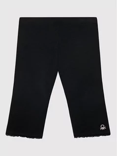 Spodnie i spodenki dla dziewczynek - Benetton United Colors Of Legginsy 3MT1I0820 M Czarny Slim Fit - grafika 1