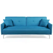 Sofy i kanapy - Beliani Sofa rozkładana morska LUCAN 14864 - miniaturka - grafika 1