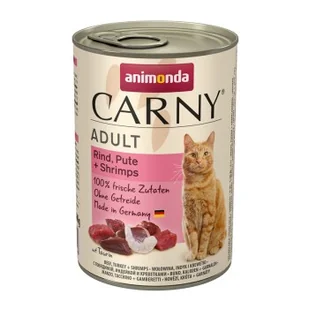 animonda Carny mokra karma dla kota dorosłego 6x400 g Wołowina, indyk i krewetki - Mokra karma dla kotów - miniaturka - grafika 1