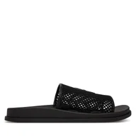 Klapki i japonki damskie - Klapki Calvin Klein Mesh Mule Slides HW0HW02889 Czarny - miniaturka - grafika 1