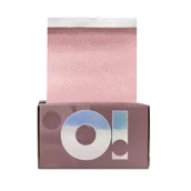 Pozostałe akcesoria fryzjerskie - O! Tools, ryflowana folia do koloryzacji włosów, Rose Gold, 500 arkuszy - miniaturka - grafika 1