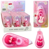 Przybory szkolne - Korektor W Taśmie Myszka Szkolny Biurowy Ozdobny Zajączek Różowy 8mm x 6m LEAN - miniaturka - grafika 1