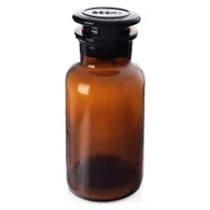 Pojemniki kuchenne - Pojemnik kuchenny na żywność jedzenie szklany brązowy z korkiem szeroką szyjką 250 ml ORION 127590 - miniaturka - grafika 1