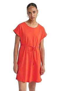 DeFacto Damska sukienka letnia – Bodycon sukienka damska, stylowa i elegancka – letnia sukienka dla kobiet, kobieca i wygodna sukienka, ciemnopomarańczowy, XL - Sukienki - miniaturka - grafika 1