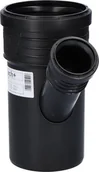 Odwodnienia, kanały i akcesoria - Wavin Czwórnik prosty 110x50x50/45, SITECH+ czarny - miniaturka - grafika 1