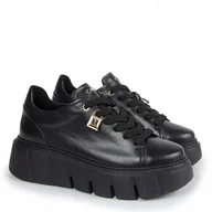 Sneakersy damskie - Carinii B10023-E50 sneakersy półbuty damskie sportowe modne skórzane r.38 - miniaturka - grafika 1