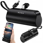 Powerbanki - POWERBANK 5000 MAH LIGHTNING KABEL USB-C KIESZONKOWY POWER BANK PODRÓŻNY - miniaturka - grafika 1