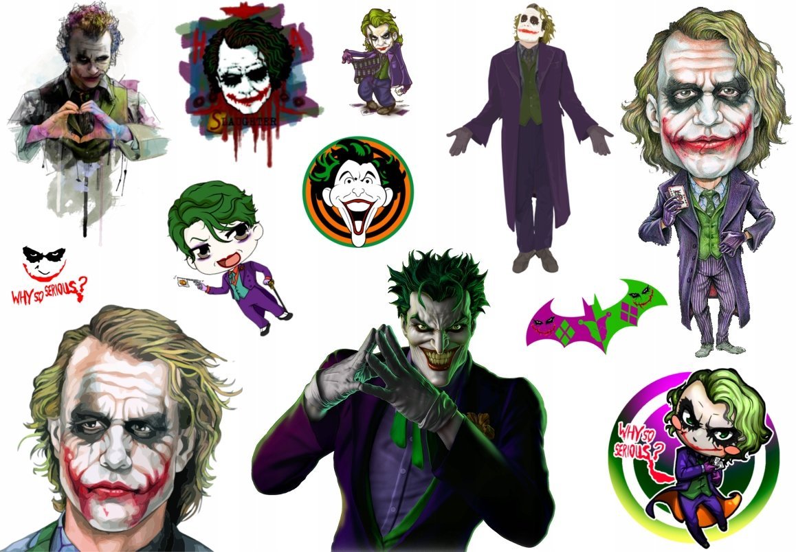 TATUAŻE ZMYWALNE DLA DZIECI FILMY JOKER DUŻY WYBÓR GRAFIK