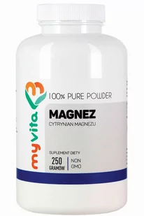 MYVITA MyVita Magnez w proszku 250g - Cytrynian Magnezu - Suplementy diety - miniaturka - grafika 1
