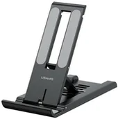 Uchwyty samochodowe do telefonów - Uchwyt USAMS biurkowy na telefon/tablet Czarny (6958444900971) - miniaturka - grafika 1