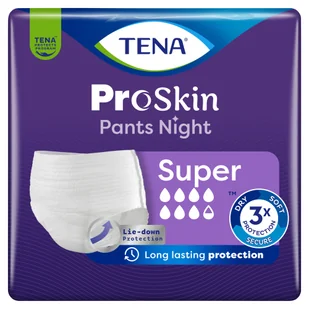 Tena Pants Proskin Majtki Chłonne Super Night L, 10 Sztuk - Pieluchy dla dorosłych - miniaturka - grafika 1