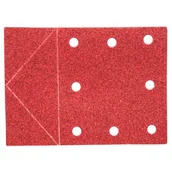 Materiały ścierne - Papier ścierny 115 x 160 mm, otwory, perforacja do odrywania, rzep, K100, 3 sztuki GRAPHITE - miniaturka - grafika 1