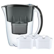 Dzbanki filtrujące - Dzbanek filtrujący Amethyst 2,8 l. + 3 wkłady B100-25 Maxfor czarny Aquaphor - miniaturka - grafika 1