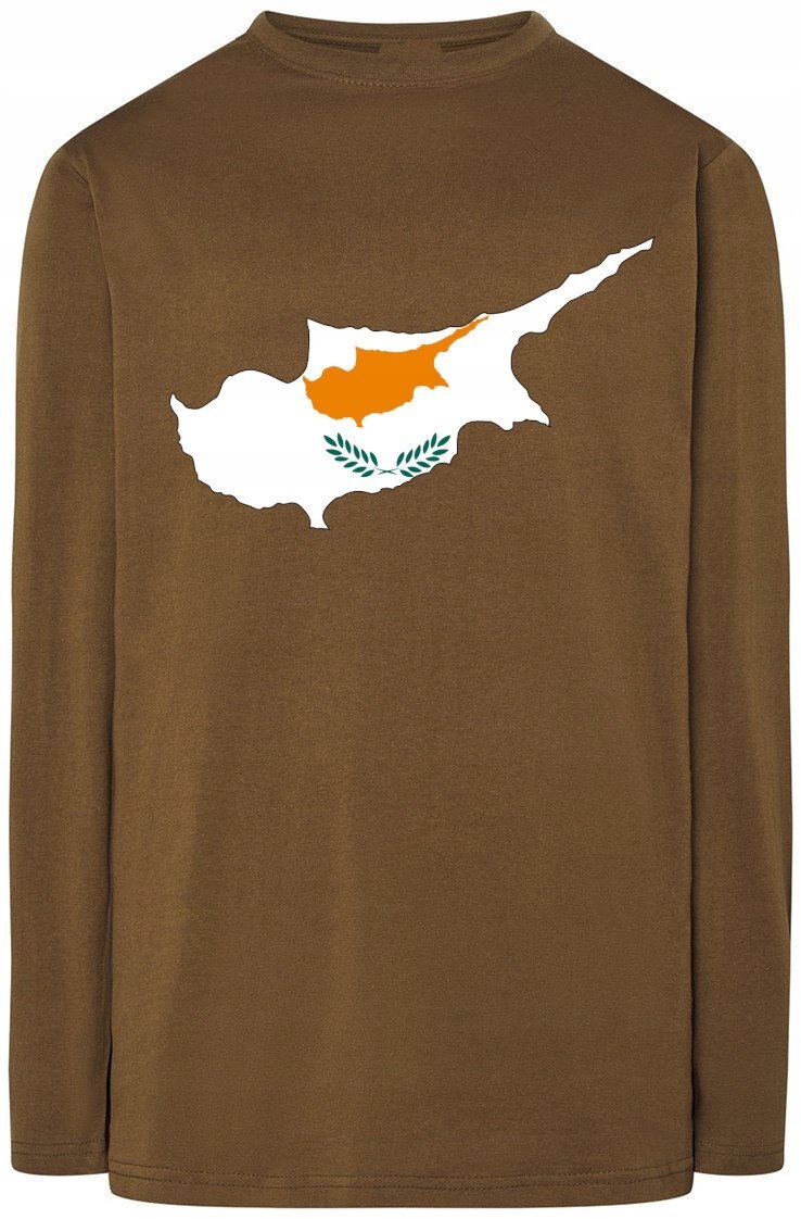 Cypr Flaga Męska Bluza Longsleeve Nadruk R.L
