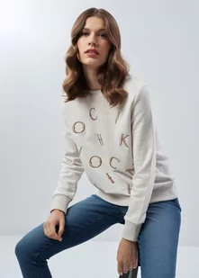 Bluza damska przez głowę bez kaptura - Bluzy damskie - miniaturka - grafika 1